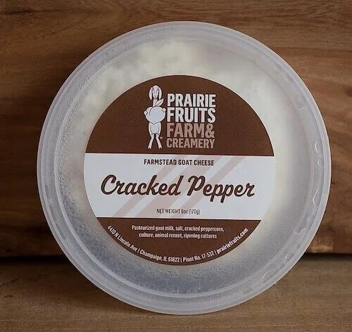 Cracked Pepper Chèvre Frais courtesy Prairie Fruits Farm & Creamery